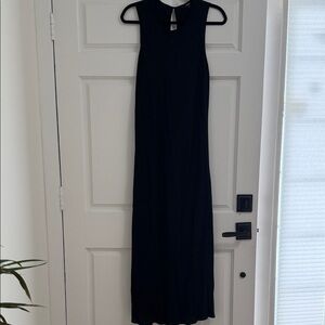 Quince Washable 100% Silk Midi Classic Black Dress
